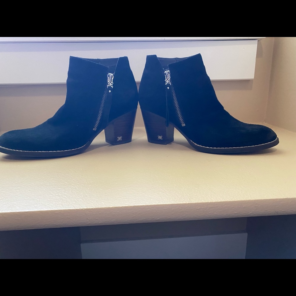 Sam Edelman black suede booties, size 7.5